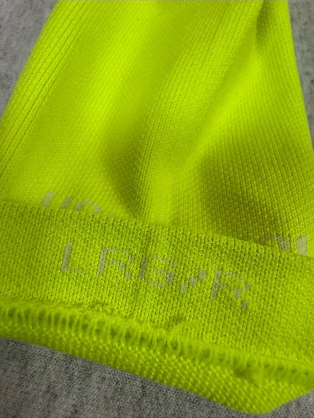 Lululemon Power Stride Crew Socks - Highlight Yellow & Blaze Orange‎ - Large